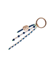 Keychain with beads and a key ring on a white background